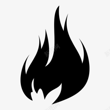火焰燃烧野营图标图标