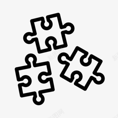 拼图插件块图标图标