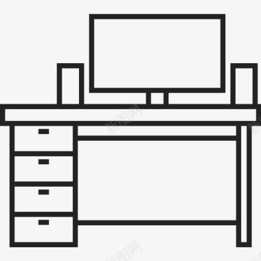 办公桌工作区桌子图标图标
