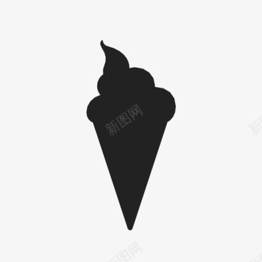 冰淇淋软冰淇淋一勺冰淇淋图标图标