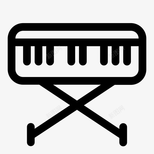 合成器简单钢琴图标svg_新图网 https://ixintu.com 乐器 合成器 旋律 电钢琴 简单 钢琴 音乐家