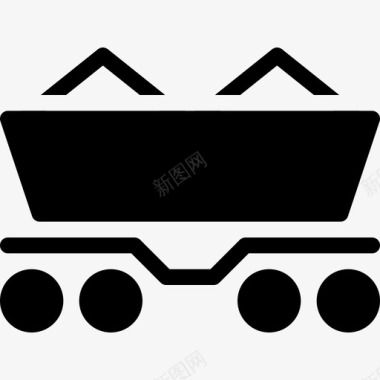 煤炭轨道车工业-实心图标图标