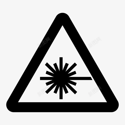 激光束危险眼睛图标svg_新图网 https://ixintu.com 健康 危险 激光束 眼睛 警告 警告标志
