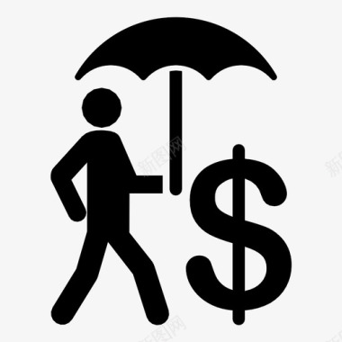 保险保护雨水图标图标