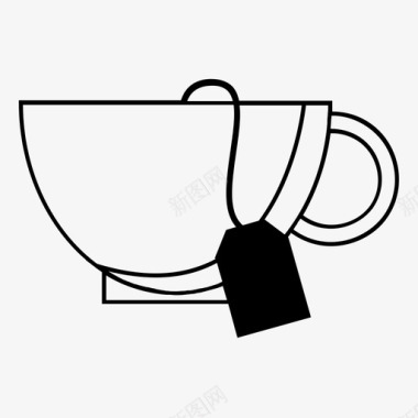茶茶话会茶包图标图标
