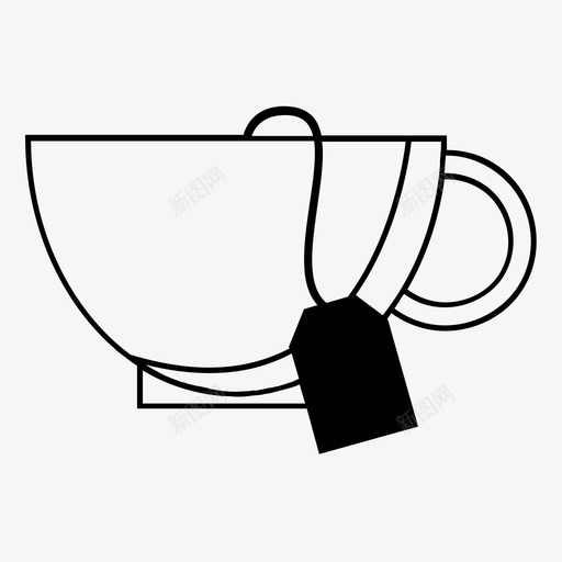 茶茶话会茶包图标svg_新图网 https://ixintu.com 热饮料 舒缓 茶 茶logo 茶包 茶杯 茶话会 饮料 马克杯