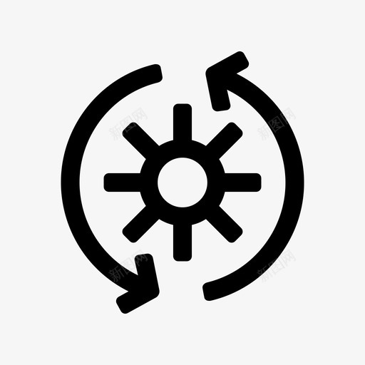 气候控制循环阳光图标svg_新图网 https://ixintu.com 循环 气候控制 温度 温暖 阳光