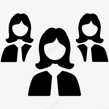 员工女性用户图标图标