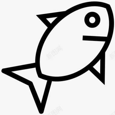 鱼海鲜海洋生物图标图标