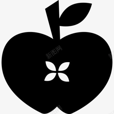 苹果心食物心跳图标图标