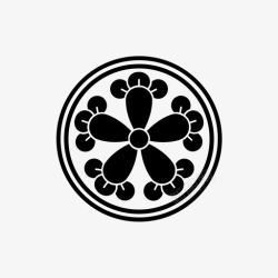 日本印章日本花冠日本花印章日本印章图标高清图片