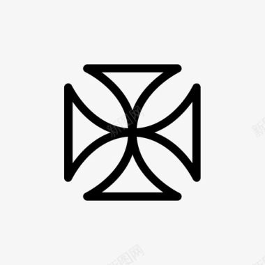 马耳他十字架信仰马耳他图标图标