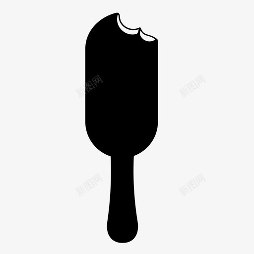 冰淇淋冰激凌糖图标svg_新图网 https://ixintu.com 冰棍 冰淇淋 冰激凌 冷 凉 吃 咬 甜 甜点 糖 食物