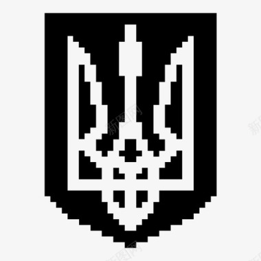 三叉戟三叉戟乌克兰盾形纹章乌克兰图标图标