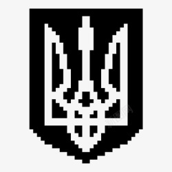 盾形纹章三叉戟三叉戟乌克兰盾形纹章乌克兰图标高清图片