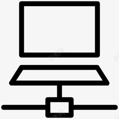 笔记本电脑便携式电脑个人电脑图标图标