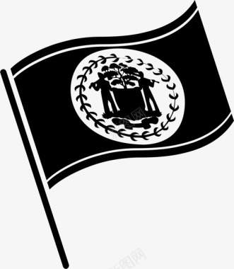 伯利兹国旗符号南美洲图标图标