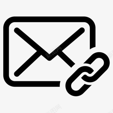 电子邮件链接共享文件图标图标