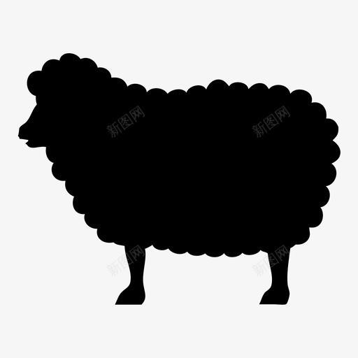 绵羊农场农场动物图标svg_新图网 https://ixintu.com 农场 农场动物 农夫 绵羊 羊毛 羔羊 肉