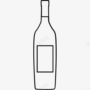 酒瓶白葡萄酒红葡萄酒图标图标