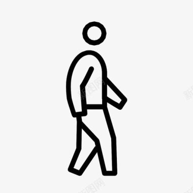 步行者走道散步图标图标