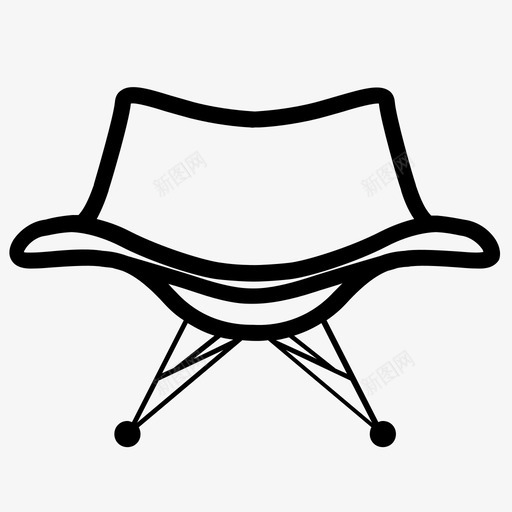 椅子移动休息图标svg_新图网 https://ixintu.com 休息 坐下 家具3 椅子 睡觉 移动