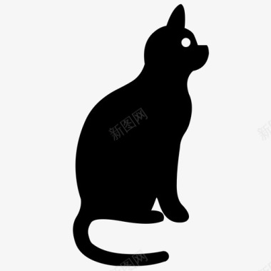 猫黑猫小猫图标图标