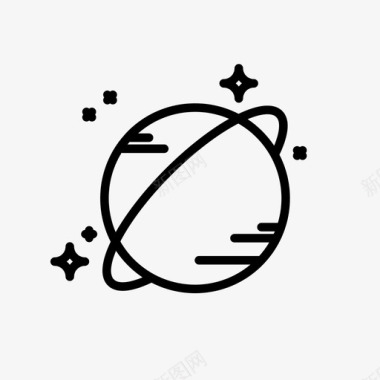 行星恒星土星图标图标