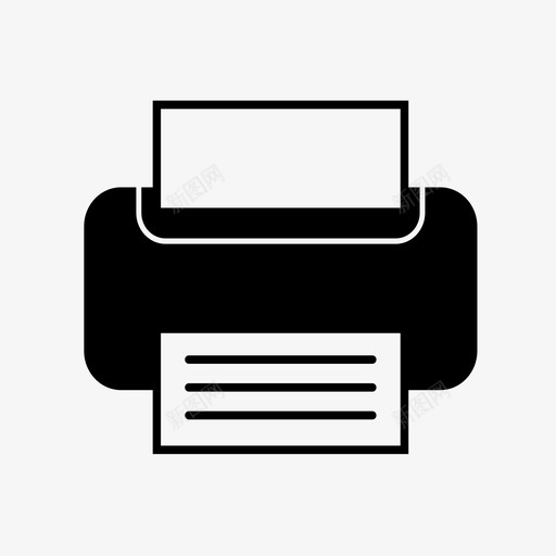 打印机外围设备纸张图标svg_新图网 https://ixintu.com 办公室 墨水 外围设备 打印机 文件 硬件 纸张