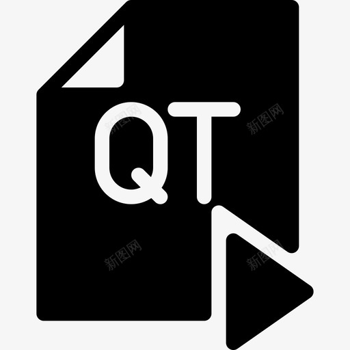 qt文件类型保存图标svg_新图网 https://ixintu.com qt文件 quicktime 保存 保留 播放 文档 程序 类型 视频 视频实心图标