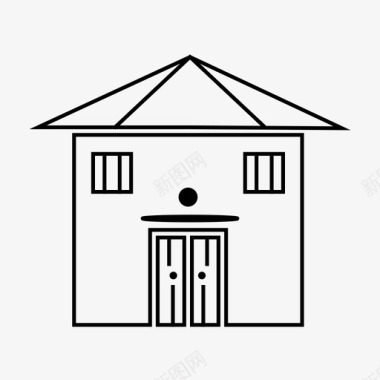 家脸房子房子的门图标图标