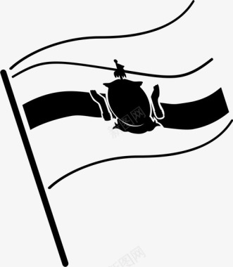 文莱国旗符号代表图标图标