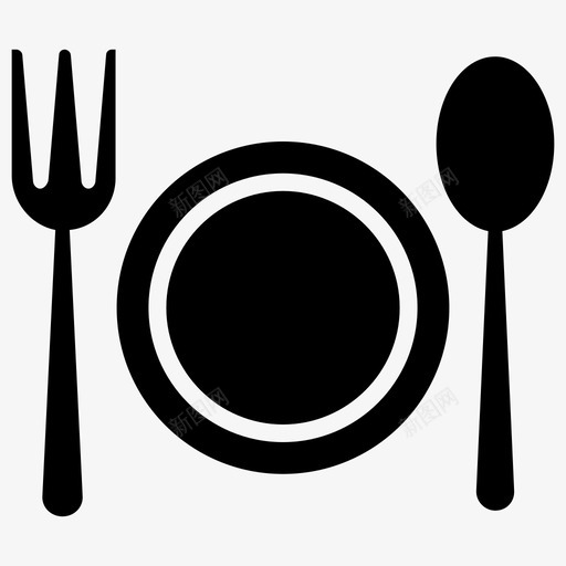 采购产品餐具餐具晚餐图标svg_新图网 https://ixintu.com 勺子 叉子 晚餐 桌子设置 盘子 采购产品餐具 银器 食物服务 餐具
