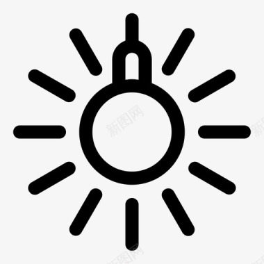 灯泡太阳能简单图标图标