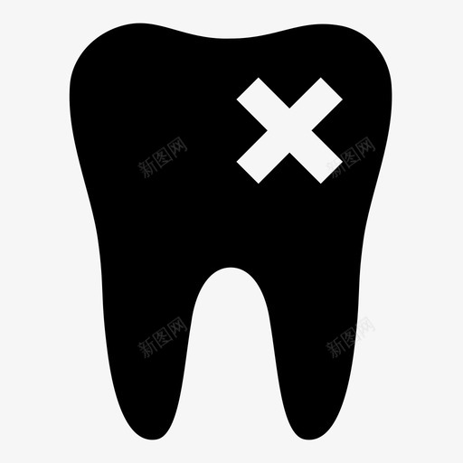 牙齿牙根修复图标svg_新图网 https://ixintu.com 修复 口腔 口腔卫生 牙根 牙科手术 牙菌斑 牙髓器官 牙齿 疼痛 预防