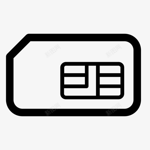 sim卡用户识别模块智能卡图标svg_新图网 https://ixintu.com gsm imei mini-sim pin puk sim卡 安全 智能卡 用户识别模块