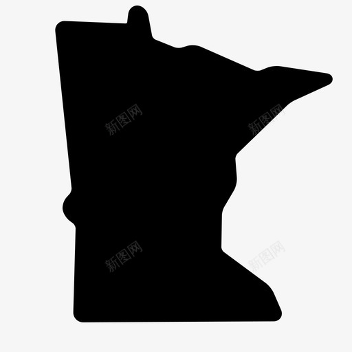 明尼苏达州州州地图图标svg_新图网 https://ixintu.com 州 州地图 明尼苏达州 明尼苏达州地图 简单美国实心