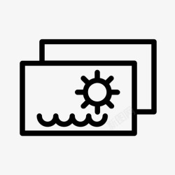 邮资明信片贺卡信件邮件图标高清图片