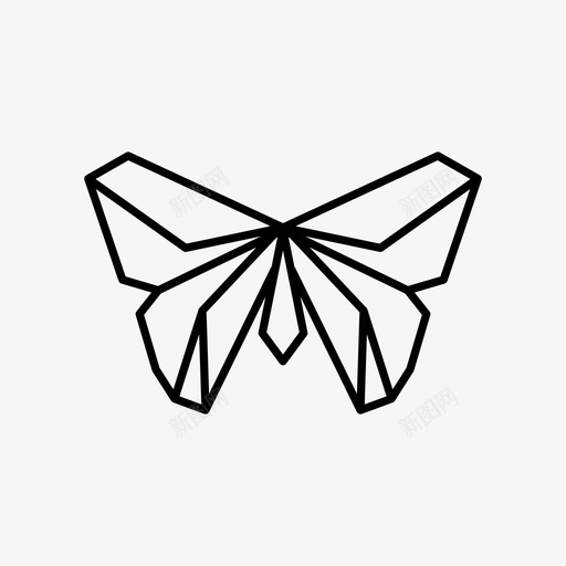 蝴蝶动物折纸图标svg_新图网 https://ixintu.com 动物 折纸 折纸动物 翅膀 蝴蝶