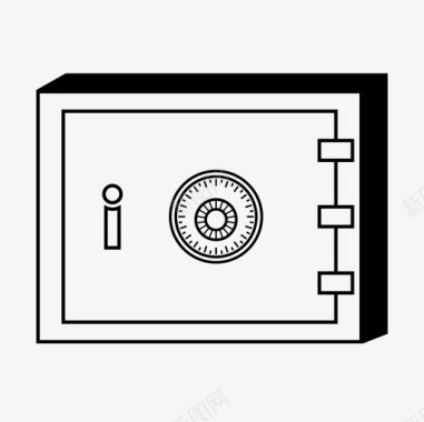 保险箱锁保安图标图标