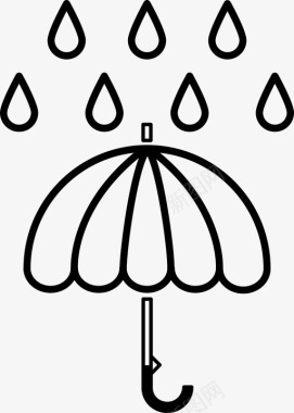 伞风暴雨图标图标
