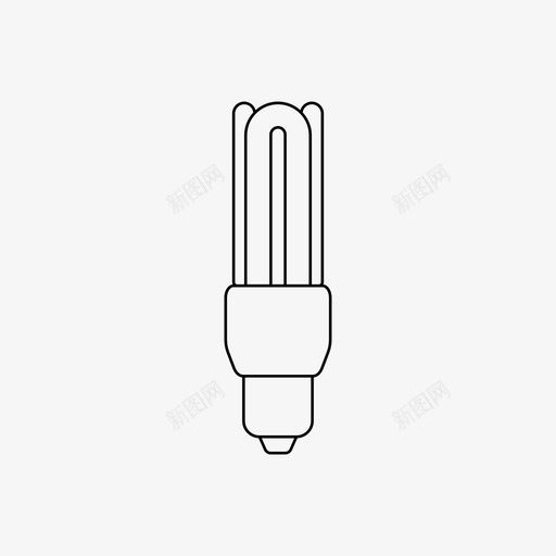 三管灯三管发光图标svg_新图网 https://ixintu.com 三管 三管灯 关 叉 发光 明亮 灯泡 荧光灯