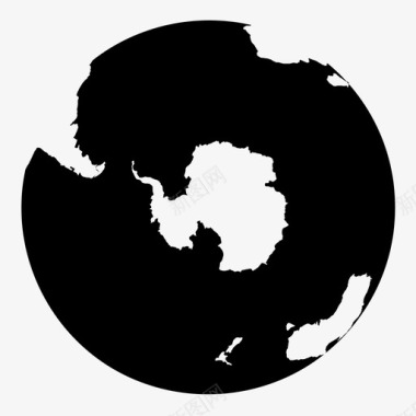 南极洲大陆国家地图图标图标