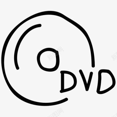 dvd音乐手绘涂鸦图标图标