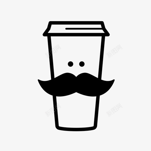 咖啡面部表情感觉图标svg_新图网 https://ixintu.com 去 去咖啡 去杯子 咖啡 外卖 情绪 感觉 胡子 面部表情