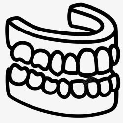 牙列不齐假牙牙列口腔图标高清图片