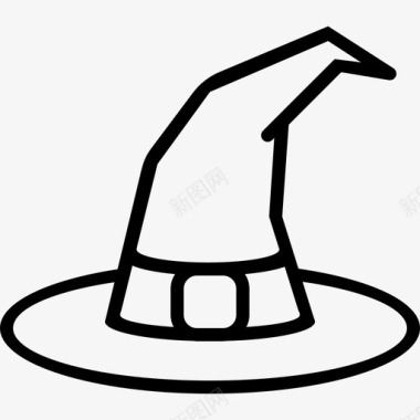 女巫帽巫师帽魔术师帽图标图标