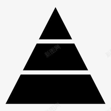 层次结构三角形形状图标图标