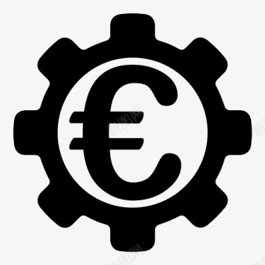 欧元期权机械货币图标图标