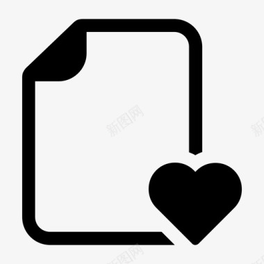 收藏夹文件爱情心形图标图标